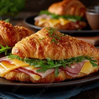 Ham & Cheese Croissant ( 4 person minimum purchase )