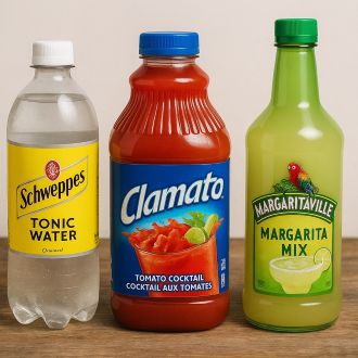 Waters, Sodas & Mixers (Price per bottle/can)